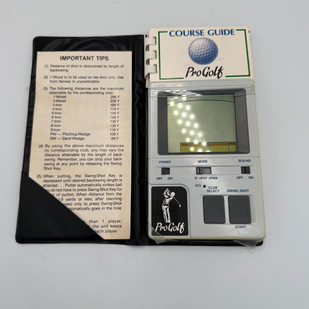Vintage 1984 Bandai LSI Game Pro Golf Handheld Electronic Game Japan Tested
